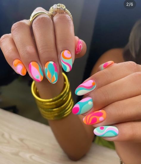 Lollapalooza Nail Ideas, Hippie Nail Art, Multicoloured Nails, Christmas Australia, Summer Names, Rave Nails, Concert Nails, Short Nail Manicure, Subtle Nails