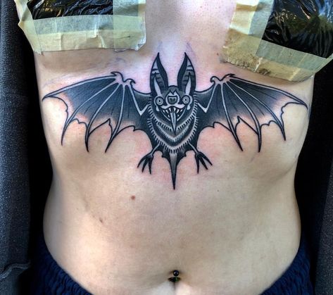 Gerald Bellmore on Instagram: “A bat #bellmore #tattoo #bat #battattoo #sternum #sternumtattoi #traditional #traditionaltattoo #worcester” Traditional Tramp Stamp, Tattoo Bat, Tramp Stamp Tattoos, Bat Tattoo, Wrist Tattoos For Guys, Flash Tattoo Designs, Tramp Stamp, Traditional Tattoo Art, American Traditional Tattoo