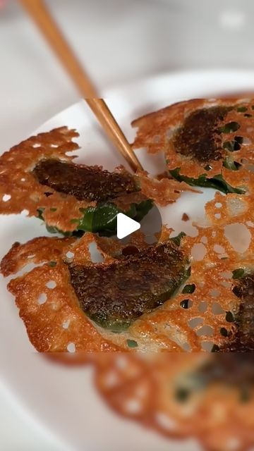 Food Network on Instagram: "The crispy lace on these pork belly dumplings adds the *perfect* crunch 😍😍

Catch @meilin21 competing in the Great 8 battles on #TournamentOfChampions, Sunday @ 8|7c!

Get Mei's recipe at the link in our bio." Asian Meals, Pork Belly, Food Network, Dumplings, Food Network Recipes, Lace, On Instagram, Instagram