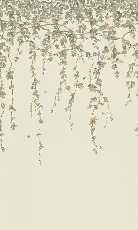 Wallpaper aesthetic Cottage Core Wallpaper, Vines Wallpaper, Vine Wallpaper, Hummingbird Wallpaper, Hummingbird Perch, Botanical Background, Botanical Interior, Cottage Wallpaper, Wallpaper Background Design