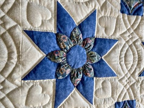 Star Dahlia - Amish Spirit: Handmade Quilts For Sale Amish Dahlia Quilt Pattern, Dahlia Quilt Pattern, Dahlia Quilt, Amish Traditions, Amish Quilt Patterns, Daisy Quilt, Amish Quilts For Sale, Handmade Quilts For Sale, Amish Quilt