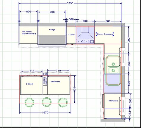 Kitchen Dimensions: Useful Kitchen Design Measurements 1 Kitchen Dimensions Small Kitchen Blueprints, Kitchen Layouts With Island Floorplan, Closed Kitchen Floor Plans, Kitchen Blueprints, Kitchen Floorplan, Small Kitchen Floor Plans, Kitchens Small, Kitchen Remodel Plans, Small Kitchen Remodel Ideas