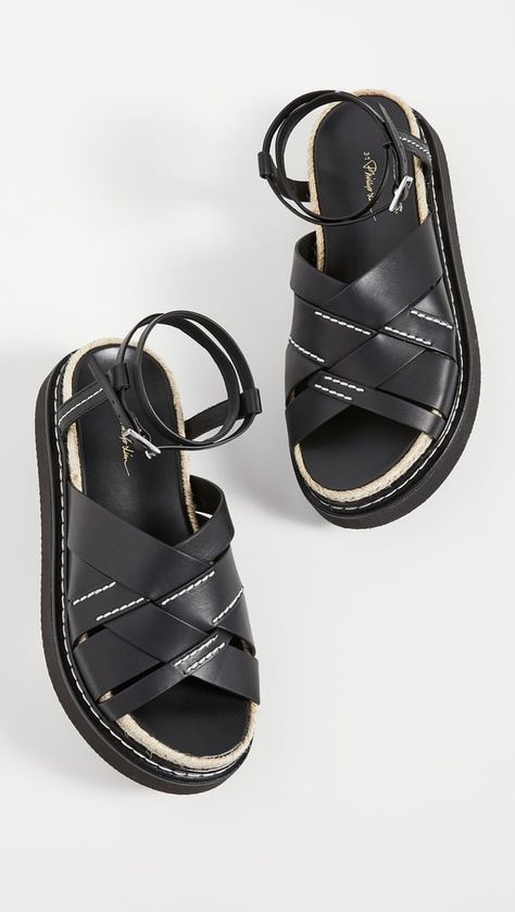 Chunky Leather Sandals, Chunky Black Sandals, Cream Sandals, Espadrilles Platform, Chunky Sandals, Platform Heels Chunky, Platform Sandals Heels, Black Leather Sandals, Leather Slippers