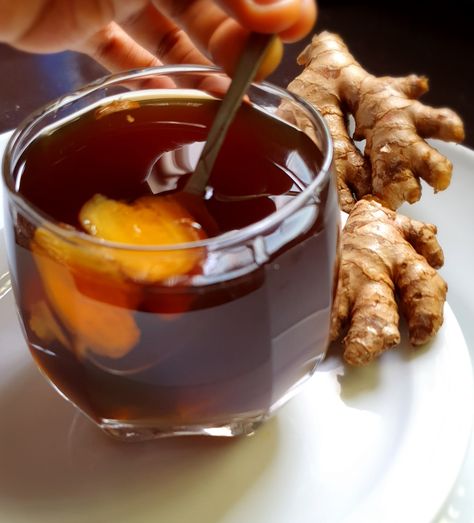 Ginger Coffee Recipe, Easy International Recipes, Ginger Drink Recipe, Recipe With Ginger, Ginger Coffee, Ginger Recipe, Ginger Honey, Health Benefits Of Ginger, Ginger Drink