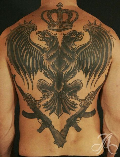 Eye Catching Tattoos, Eagle Wings Tattoo, Eagle Back Tattoo, Russian Eagle, Croatian Tattoo, Eagle Wing Tattoos, Tattoo Planet, Tattoo Mafia, Doe Tattoo