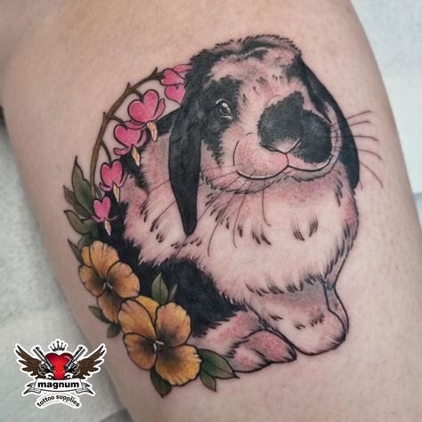 Bunny Portrait Tattoo, Rabbit Portrait Tattoo, Bunny Memorial Tattoo, Bunny Memorial, Bunny Portrait, Bunny Tattoo, Tattoo Portrait, Rabbit Tattoo, Bunny Tattoos