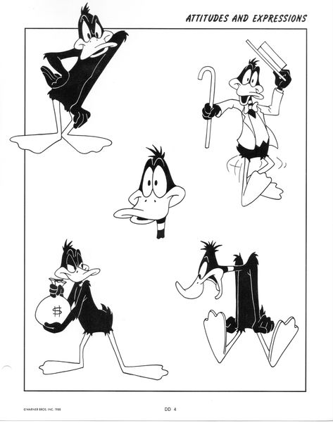 1988 issue models sheet with Daffy’s expression variations. Chuck Jones Art, Duck Tattoos, Looney Tunes Show, Pencil Test, Looney Tunes Characters, Character Model Sheet, Cartoon Photo, Model Sheet, Barnyard Animals