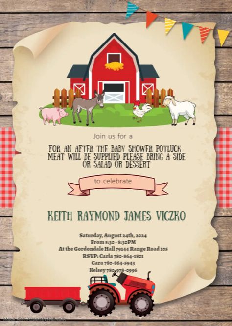 Farm Birthday Party Invitations, Kindle Book Cover, Concept Map, Farm Birthday Party, Etsy Banner, Campaign Posters, Blog Header, Farm Birthday, Facebook Event