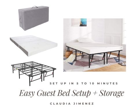 I have been searching for a guest bedroom that we’re not turn my office into a full-time bedroom, this is the perfect solution! The 6 inch memory foam bed and bedframe can be stored away while guests are away and brought out and built in under 10 minutes! #home #guestbedroom #guestbed #homedecor #homehack #amazonfinds #amazon Bed Setup, Foam Bed, Bedding Stores, Guest Bed, My Office, Tri Fold, Home Hacks, Guest Bedroom, Full Time