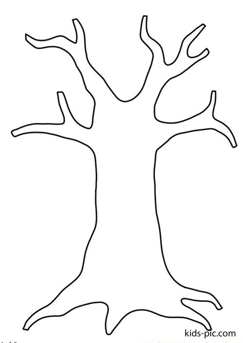 Blank Tree Template, Printable Trees Without Leaves, Tree Outline Printable, Tree Trunk Template, Tree Template Printable Free, Pumpkin Centers, Tree Drawings, Tree Outline, Tree Templates