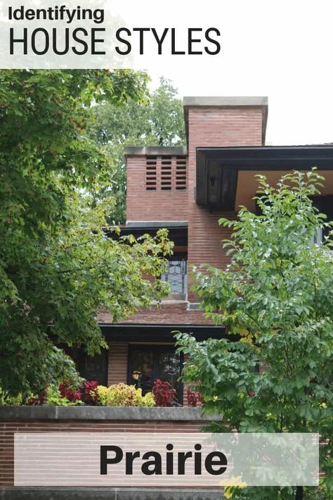 Prairie Style Houses Interior, Prairie Style Homes, Frank Lloyd Wright Robie House, Sage Cottage, Prairie Style Architecture, Robie House, Ranch Furniture, Architecture Styles, Ranch House Exterior