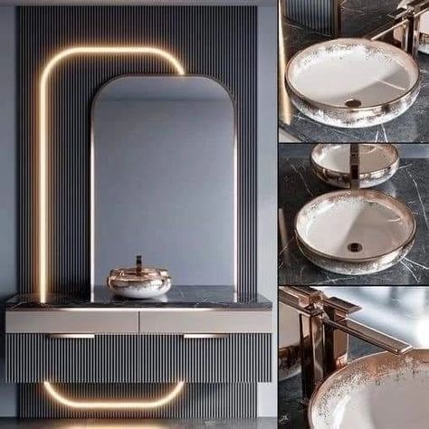 Latest Mirror Designs ✨️ #mirrors #mirrordesign #dressingroom #dressingtable #dressingtabledesign #mirrordesigns #lightdesign #homedesignsdworld #explorepage #explore #reelitfeelit #janhvikapoor #crickettips #celebritynews Common Vanity Design, Basin Unit Design, Handwash Sink Design, Toilet Vanity Design, Bathroom Vanity Design Modern, Washbasin Design For Bathroom, Wash Basin Ideas In Living Room, Bathroom Counter Design, Basin Wall Design