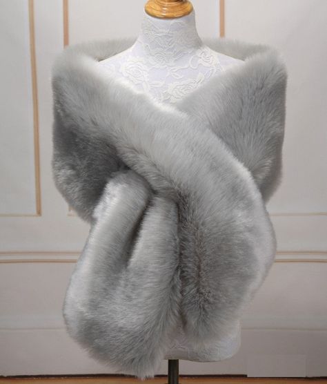 Light silver faux fur bridal shawl wrap Wedding Fur shrug | Etsy Cloak Ideas, Faux Fur Wedding Shawl, Winter Bridesmaid, Fur Shawl Wedding, Faux Fur Wedding, Faux Fur Shawl, Fur Shrug, Faux Fur Stole, Wedding Fur