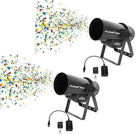 Amazon.com: CHAUVET DJ Professional Special Event Confetti Launcher and Remote (2 Pack): Musical Instruments