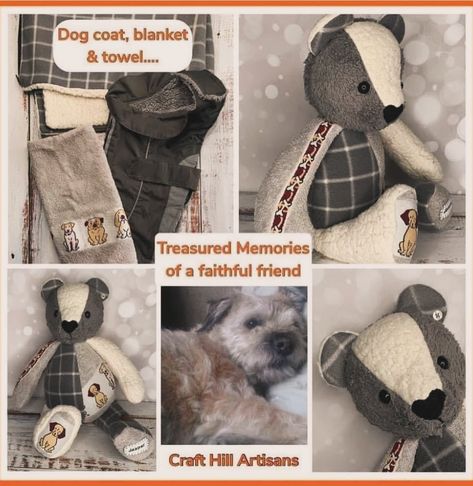 When you lose a beloved dog one of the hardest decisions to make is what to do with their much loved belongings. They cosy bed, the blanket they snuggled on, the toys with their nibbles ears. Here @CraftArtisans we can transform them into a huggable keepsake #dogloss #grief #doglover #petmemorial #memories #keepsake #dogbed #dogtoys Dog Keepsake, Hard Decisions, Cosy Bed, Memory Blanket, Loss Of Dog, Memory Bear, The Toys, Beloved Dog, Dog Sweater