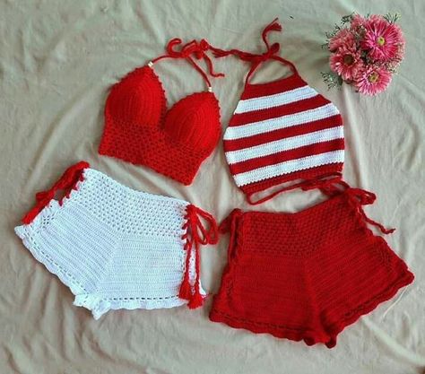 Crochet Swimwear One Piece, Crochet Swimwear Pattern, Crochet Beach Wear, Crochet Top Outfit, My Wedding Dress, Mode Crochet, Crochet Swimwear, Hooked Wool, Crochet Tops Free Patterns