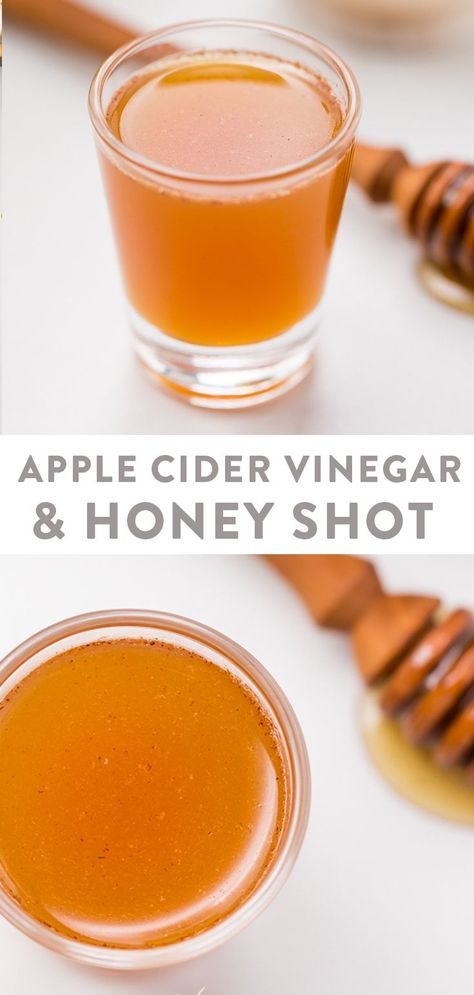 Help With Allergies, Apple Cider Vinegar And Honey, Apple Cider Vinegar Shots, Vinegar Drinks, Honey Drink, Apple Cider Vinegar Drink, Wellness Shots, Vinegar And Honey, Cold Sores Remedies