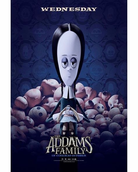 Addams Family Poster, The Addams Family 2019, Addams Family 2019, Addams Family Cartoon, Addams Family Characters, Family Movie Poster, Addams Family Movie, Addams Family Wednesday, Chloë Grace Moretz