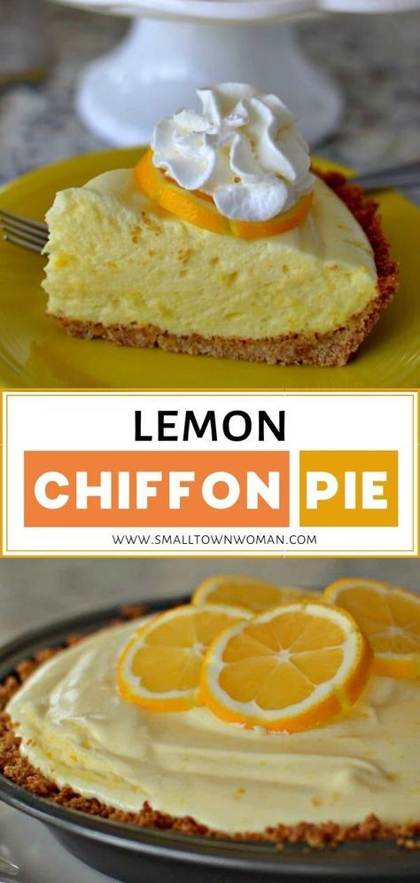 A delicious Lemon Chiffon Pie made with a simple 3-ingredient graham cracker crust and an easy lemon curd that is made in the microwave! This dessert is the perfect lemon lovers recipe that will quickly become a family favorite! Save this easy to make sweet treat! Chiffon Pie Recipe, No Bake Lemon Pie, Lemon Chiffon Pie, Chiffon Pie, Easy Lemon Curd, Dessert Pie, Spring Recipe, Lemon Chiffon, Cracker Crust