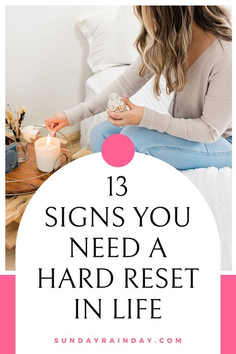 These 13 signs you need a hard reset in life will help you get unstuck and start fresh in life. Feeling Stuck In Life, Lost In Life, Stuck In Life, Turn Your Life Around, Get Unstuck, Put Things Into Perspective, Feeling Disconnected, Going Through The Motions, Feel Stuck