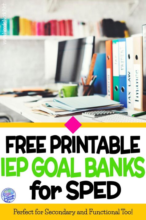 Middle School Iep Goals, Iep Goal Bank Special Education, High School Learning Support Classroom, Special Education Case Manager, Iep Goals For High School Students, High School Resource Room, High School Sped, Sped Organization, Special Education Transition