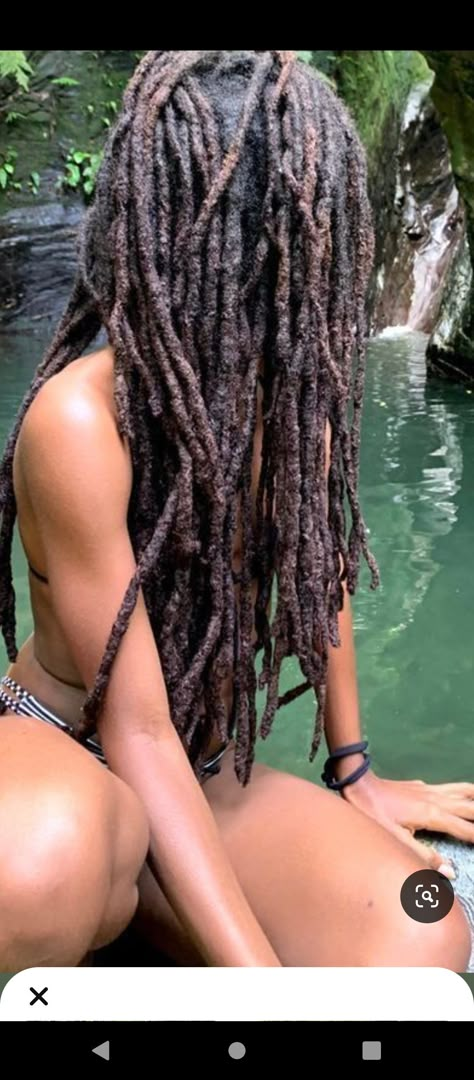 Thick Long Locs, Locs Hairstyles Long, Loc Aesthetic, Afro Dreads, Women With Locs, Long Locs, Natural Locs, Nature River, Twisted Hair