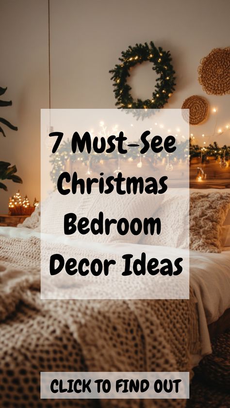 🌟 Revel in the joy of the holidays with gorgeous Christmas bedroom decor! Find tips on integrating a Christmas aesthetic into your bedroom design. Don’t wait, explore now! Crazy Bedroom Ideas, Aesthetic Christmas Bedroom, Christmas Bedroom Decorations, Thigh Tattoos Meaningful, Christmas Decor Bedroom, Christmas Living Room Ideas, Christmas Bedrooms, Christmas Bedroom Decor Ideas, Holiday Bedroom Decor