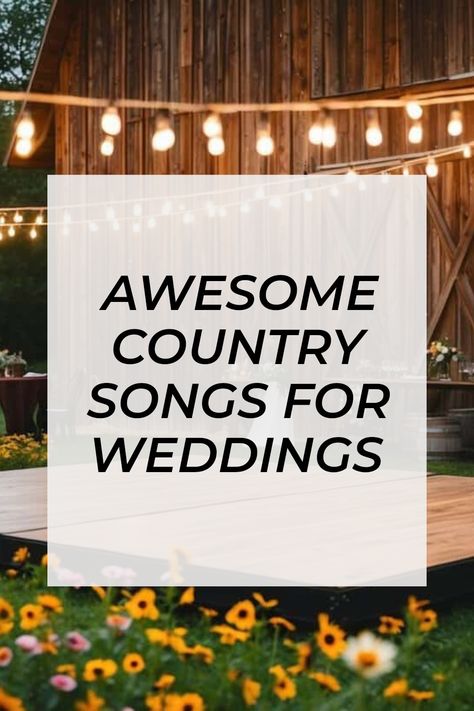 Planning your wedding? Check out these 7 best country wedding songs that will create magical moments on your big day! From romantic melodies to upbeat tunes, these songs are sure to make your celebration unforgettable. Love and laughter will fill the air as you dance to these beautiful country hits. Looking for something special to add to your playlist? Save this to find the perfect soundtrack for your wedding! Let's get those feet tapping and hearts singing along on your big day! Wedding Dress Jacket Ideas, Wedding March Songs, Best Country Wedding Songs, Wedding Dj Playlist, Processional Wedding Songs, 52nd Wedding Anniversary, Wedding Dress Jacket, Country Wedding Songs, Perfect Playlist