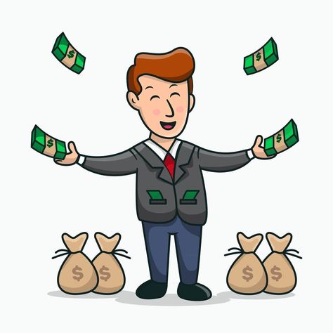 Happy Rich Man playing with his money cartoon Rich people cartoon Rich Person Drawing, Money Cartoon Drawing, Rich Man Drawing, Rich Drawing, Rich Boy Outfits, Rich Illustration, Rich Cartoon, Old Apple Logo, Money Animation