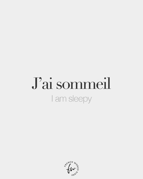 Garage Additions, French Words With Meaning, French Language Basics, I Am Sleepy, French Words Quotes, Useful French Phrases, French Basics, French Flashcards, Basic French Words