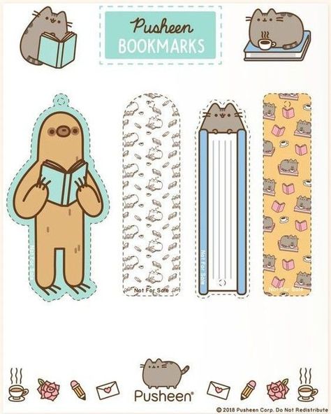 Pusheen Bookmark, Pusheen Book, Pusheen Birthday, Pusheen Shop, Pusheen Cute, Hello Kitty Crafts, Paper Toys Template, Pusheen Cat, Paper Doll Template