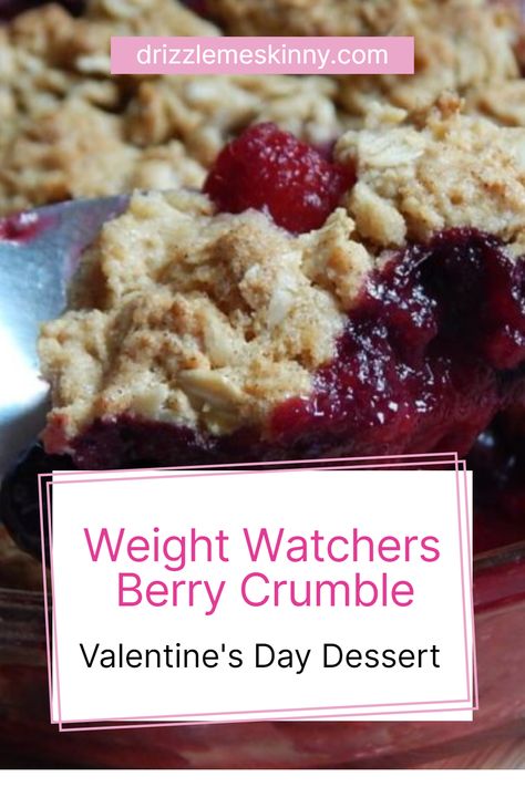 Ww Raspberry Recipes, Zero Point Weight Watchers Desserts, Weight Watchers Cobbler Recipe, Berry Crumble Recipe, Ww Deserts, Fresh Cherry Recipes, Weight Watchers Food Points, Ww Snacks, Pound Dropper