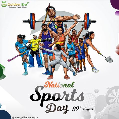 Sports teach us to embrace failure as a stepping stone towards success, On this National Sports Day, let's celebrate the spirit of sports that transcends borders and speaks a universal language. #nationalsportsday #sports #india #hockeyindia #sportsday #hockey #athlete #majordhyanchand #dhyanchand #neerajchopra #boxing #kheloindia #badminton #indiansports #asiangames #kabaddi #athletics #shooting #sport #pvsindhu #football #dipikapallikal #joshnachinappa #instagood #motivation #javelin Sports Day Images, Sports Day Background, National Sport Day, International Sports Day, Sports Day Poster, Embrace Failure, P V Sindhu, Shooting Sport, National Sports Day