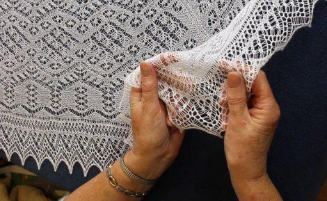 Episode 64 - Shetland Fine Lace Knitting - Fruity Knitting Lace Scarf Pattern Knit, Shetland Lace Shawl, Chinese Lace Knitting Pattern, Lacy Knit Shawl, Shetland Lace, Lace Patterns, Knitted Shawls, Lace Knitting, Knitted Fabric