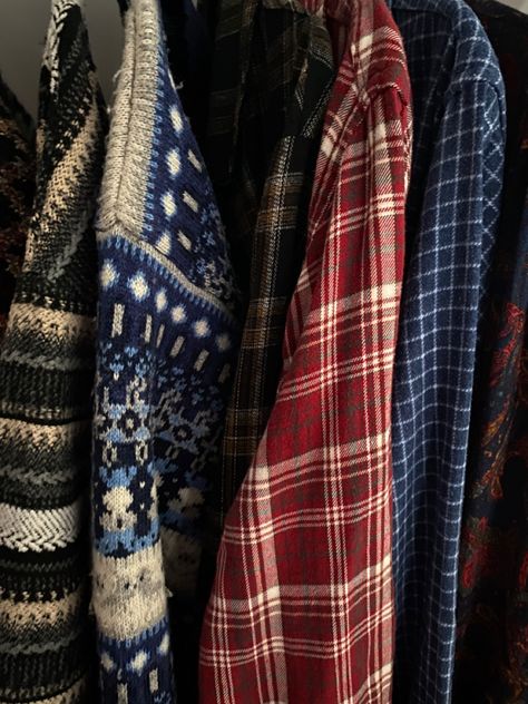 flannel shirt and granpa sweaters Granpa Sweaters, Gloom Aesthetic, Flannel Aesthetic, Flannel Sweater, Heartbreak High, June Gloom, Western Grunge, 90s Western, Mystery Writing