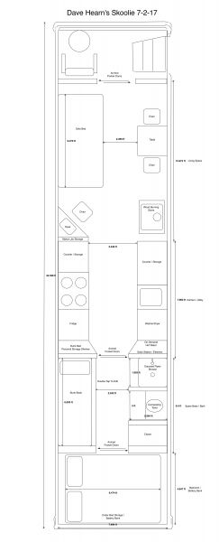 Floor Plan 1 40 Ft Skoolie Floor Plan, Skoolie Conversion Floor Plans, Skoolie Layout Floor Plans, Coach Bus Conversion, Bus Conversion Floor Plans, Skoolie Floor Plan, Bus Homes, Bus Renovation, Skoolie Ideas