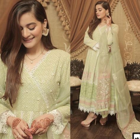 Aiman 3rd day Eid look Eid Look, Pakistan, Dresses With Sleeves, Long Sleeve Dress, Celebrities, Hair Styles, Long Sleeve, Hair, Dresses