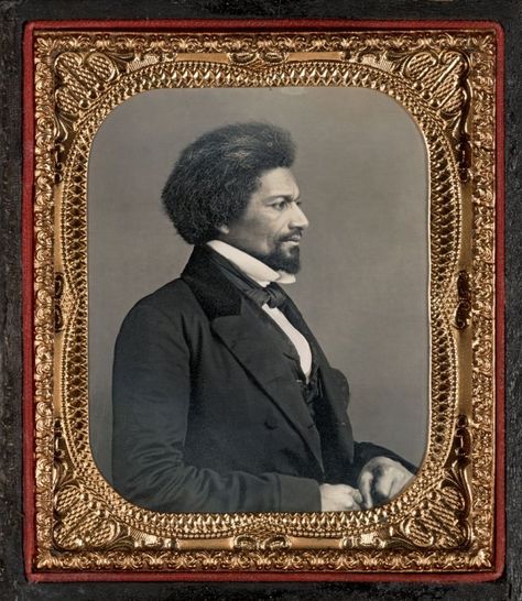 Profile Portrait of Frederick Douglass c. 1858 Daguerreotype, sixth plate, unknown maker The Nelson-Atkins Museum of Art, Gift of Hallmark Cards, Inc  Frederick Douglass has been called the father of the civil rights movement. He rose through determination, brilliance, and eloquence to shape the American nation. He was an abolitionist, human rights and women’s rights activist, orator, author, journalist, publisher, and social reformer. Frederick Douglas, Frederick Douglass Quotes, Interesting Portraits, Louis Daguerre, Profile Portrait, John Brown, Frederick Douglass, Names Ideas, The Orator