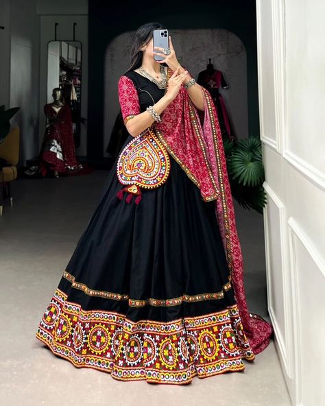 Rate : 2550 #apex__outfit Wear something unique this Navaratri…. beautiful colour combination with touch of Gamthi Work makes it look outstanding💃 Lehenga (Stitched) : Lehenga Fabric : Pure Cotton Lehenga Work : Plain And Original Mirror Gamthi Work Lace Border Lehenga Waist : Support Up To 42 Lehenga Closer : Drawstring With Zip Stitching : Stitched With Canvas And Full Inner Length : 41 Flair : 4 Meter Inner : Micro Cotton Blouse (Stitched) : Blouse Fabric : Pure Cotton (Fully Stitched... Border Mirror, Gamthi Work, Navratri Outfits, Zip Stitching, Pastel Gown, Wedding Salwar Kameez, Lehenga Crop Top, Party Wear Gowns, Net Gowns