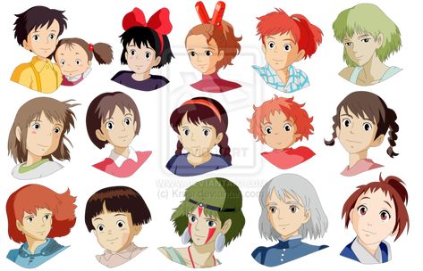 The Gang of Girls Studio Ghibli | Kids World's Adventures Wiki ... Ghibli Girls, Studio Ghibli Films, Art Studio Ghibli, Studio Ghibli Fanart, The Cat Returns, Studio Ghibli Characters, Studio Ghibli Movies, Studio Ghibli Art, Ghibli Movies