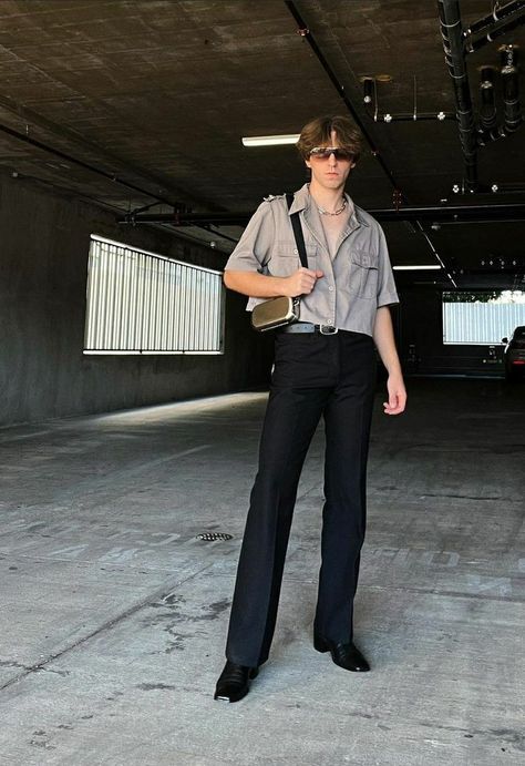 Modern Cowboy Style Men, Black Cowboy Boots Outfit, 70s Fashion Men, Slacks Outfit, Boots Outfit Men, Modern Cowboy, 90s Fashion Men, Indian Men Fashion, Chique Outfits