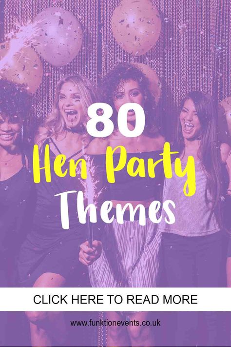 No bachelorette party is complete without a hen party theme. CLICK THROUGH to see a collection of hen party themes perfect for any bachelorette party! #henpartythemes #hendothemes #partythemes #hendoideas #henpartyactivities #henparty #hendo #henpartyideas #henpartyplanning Hens Party Dress Theme, Themes For Hens Party, Hen Themes Outfits, Hen Do Fancy Dress Ideas, Hens Party Ideas Themes Decoration, Themed Hens Party, Hen Do Themes Outfits, Hen Do Theme Ideas, Hen Party Ideas Themes