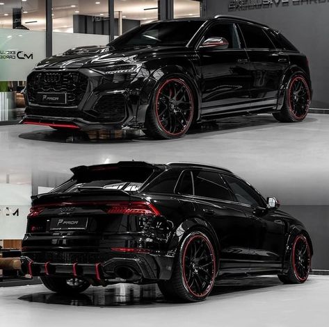 Audi Rsq8 Black, Audi Rsq8, Luxury Cars Range Rover, Suv 4x4, First Cars, Audi Sport, Audi Rs, Big Car, Learning Platform