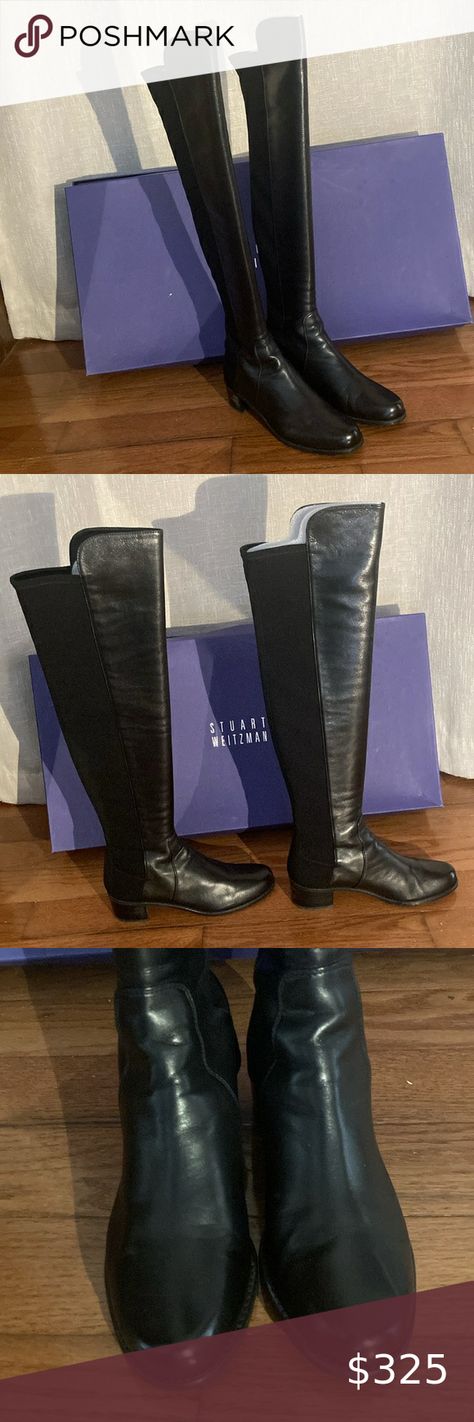 Stuart Weitzman Reserve Black Nappa Boots. Size US 6.5 Stuart Weitzman Shoes, Stuart Weitzman, Boots, Black