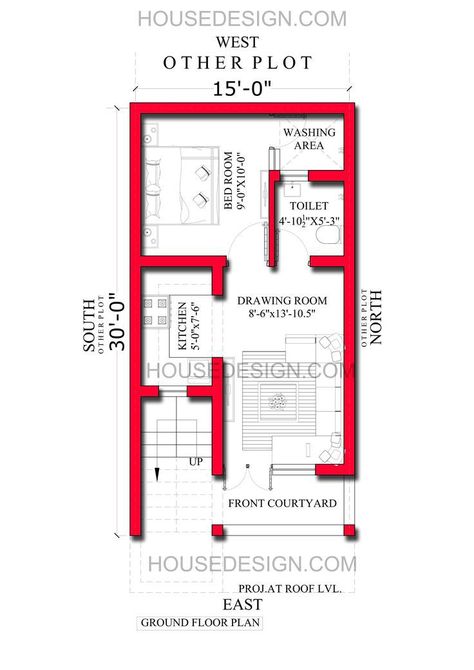 16x35 House Plan, 15×25 House Plan, 15×30 House Design, 15 X 30 Floor Plan, 15x30 House Plans, 15×30 House Plan, Rectangle House Plans, Rectangle House, Smart House Plans