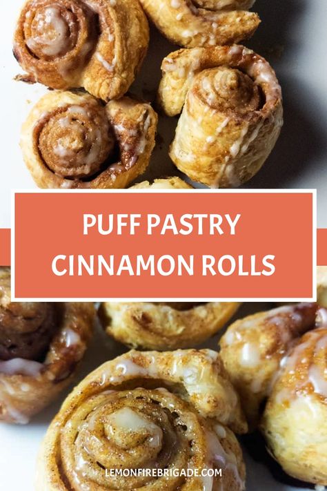 Elevate your breakfast with flaky puff pastry cinnamon rolls. Irresistibly delicious and easy to make. Cinnamon Rolls From Puff Pastry, Puff Pastry Cinnamon Buns, Puff Pastry Cinnamon Rolls Simple, Puff Pastry Recipes Cinnamon Twist, Cinnamon Rolls Puff Pastry, Baklava Puff Pastry Cinnamon Rolls, Puff Pastry Cinnamon Rolls, Pastry Cinnamon Rolls, Puff Pastry Cinnamon