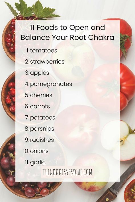 Balanced Root Chakra, Root Chakra Meals, How To Balance Root Chakra, Root Chakra Foods, Root Chakra Crystals, Unblock Root Chakra, Chakra Practices, Blocked Root Chakra, Blocked Chakras