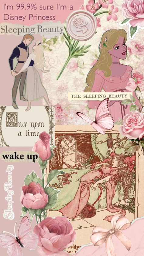 Sleeping Beauty Lockscreen, Sleeping Beauty Collage, Sleeping Beauty Color Palette, Sleeping Beauty Wallpaper Aesthetic, Aurora Sleeping Beauty Wallpaper, Pink Disney Wallpaper, Sleeping Beauty Aesthetic Wallpaper, Pink Princess Aesthetic Wallpaper, Sleep Aesthetic Wallpaper