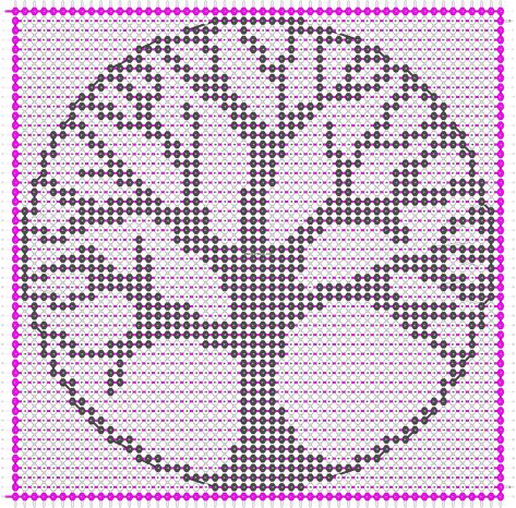 Crochet Tree, Blackwork Patterns, Crochet Mandala Pattern, Cross Stitch Tree, Diy Embroidery Patterns, Pixel Art Pattern, Crochet Square Patterns, Crochet Tapestry, Crochet Mandala