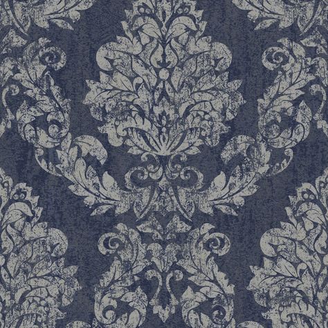 New Holden Décor Giorgio Italian Vinyl Damask Patterned Wallpaper 35691 Classic Wallpaper Pattern, Gold Metallic Wallpaper, Furnishing Fabrics, Classic Wallpaper, Wallpaper For Sale, Navy Wallpaper, W Wallpaper, Contemporary Wallpaper, Metallic Wallpaper